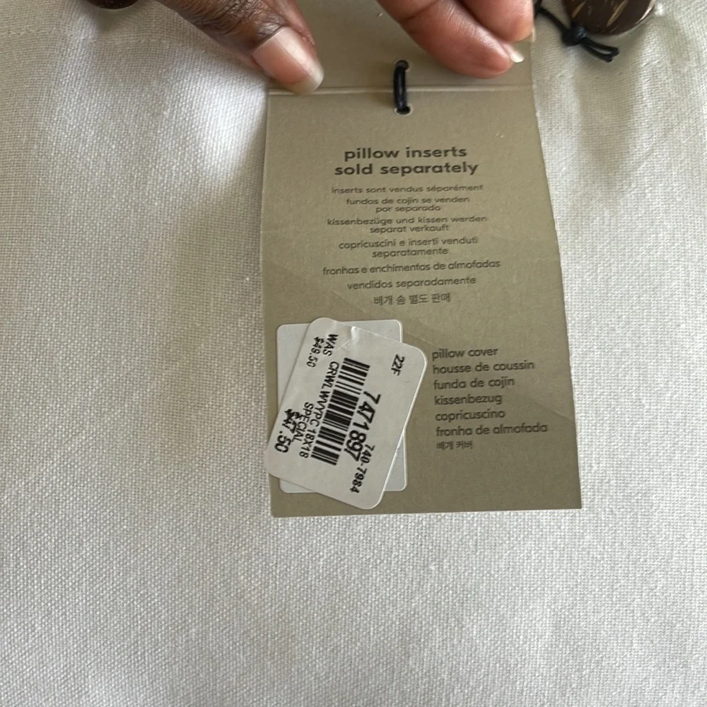 Set of 2 West elm pillow cover
